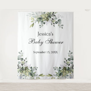 Eukalyptus-Baby-Shower-Foto-Hintergrund-Tapete Wandteppich