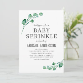 Eukalyptus Baby Sprinkle Einladung