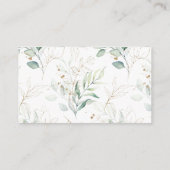 Eukalyptus-Babydusche-Windeln-Windeln Begleitkarte (Rückseite)