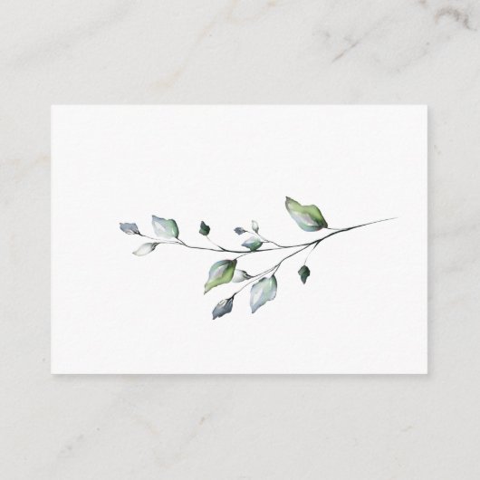 Eukalyptus-Babydusche-Windeln-Windeln Begleitkarte (Rückseite)