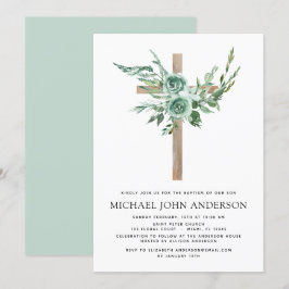 Eukalyptus Baptismus Grüne Einladung