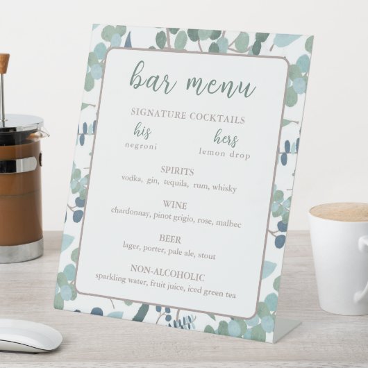 Eukalyptus-Bar Sockelschild (In Situ)