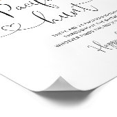 Eukalyptus Bären Schnuller Jäger Babydusche Poster (Ecke)