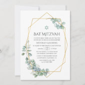 Eukalyptus Bat Mitzvah Invita Einladung (Vorderseite)