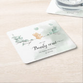 Eukalyptus Bear Baby Shower Rechteckiger Pappuntersetzer (angewinkelt)