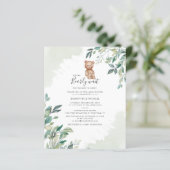 Eukalyptus Bear Couples Kinderdusche Einladung (Stehend Vorderseite)