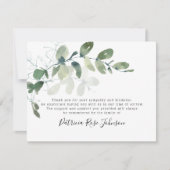 Eukalyptus-Beerdigung - Gedenkstein Vielen Dank Dankeskarte (Vorderseite)