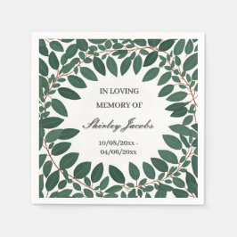 Eukalyptus Beerdigung Kranz Elegantes Gedächtnis Serviette