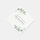 Eukalyptus-BeerdigungsGedenkmal Geweckt im Gedächt Serviette (Ecke)