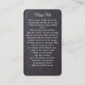 Eukalyptus-Beerdigungskarte Telefonnummerkarte (Rückseite)