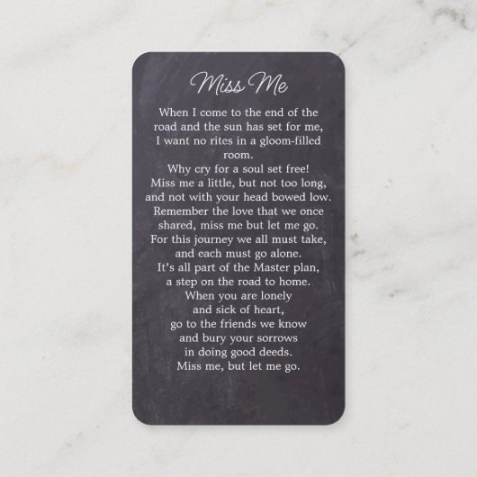 Eukalyptus-Beerdigungskarte Telefonnummerkarte (Rückseite)