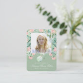 Eukalyptus-Beerdigungskarte Visitenkarte (Stehend Vorderseite)