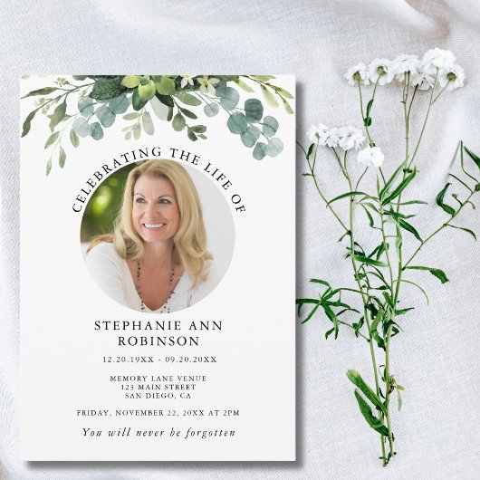 Eukalyptus-Beerdigungsorden des Fotos Programm