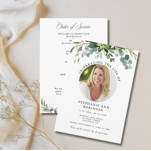 Eukalyptus-Beerdigungsorden des Fotos Programm