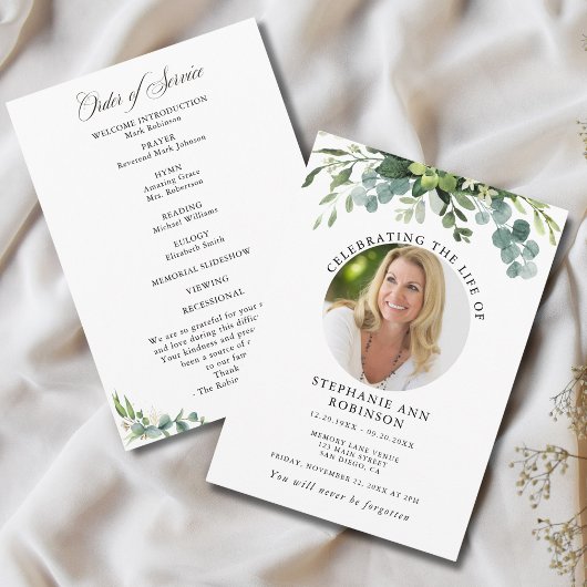 Eukalyptus-Beerdigungsorden des Fotos Programm