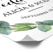 Eukalyptus-Begrüßungszeichen Poster (Ecke)