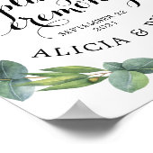Eukalyptus-Begrüßungszeichen Poster (Ecke)