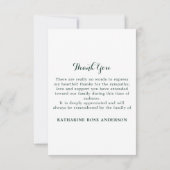 Eukalyptus-Beileid-Gedenkbild Dankeskarte (Rückseite)