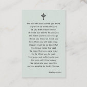 Eukalyptus-Beileid-Lichtkarte Visitenkarte (Rückseite)