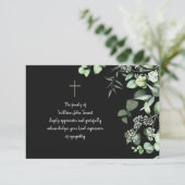 Eukalyptus-Beileid Vielen Dank Dankeskarte (Stehend Vorderseite)