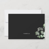 Eukalyptus-Beileid Vielen Dank Dankeskarte (Rückseite)