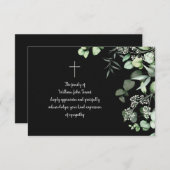 Eukalyptus-Beileid Vielen Dank Dankeskarte (Vorne/Hinten)