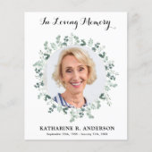 Eukalyptus-Beileid zur Beerdigung des Haushalts Da (Vorderseite)