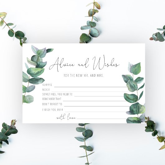 Eukalyptus - Beratung und Wünsche Brautparty Briefpapier