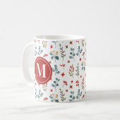 Eukalyptus Berries Monogram Kaffeetasse (Vorderseite Links)
