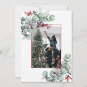 Eukalyptus, Berries, Spruce, 2-Foto Weihnachten Ankündigung (Vorderseite)