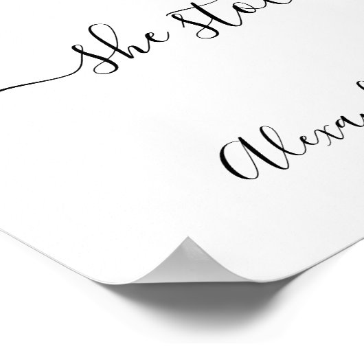 Eukalyptus Best Day Wedding Date Yes Day Sign Poster (Ecke)