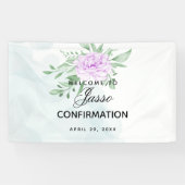 Eukalyptus-Bestätigung der rustikalen Lila Rose Banner (Horizontal)