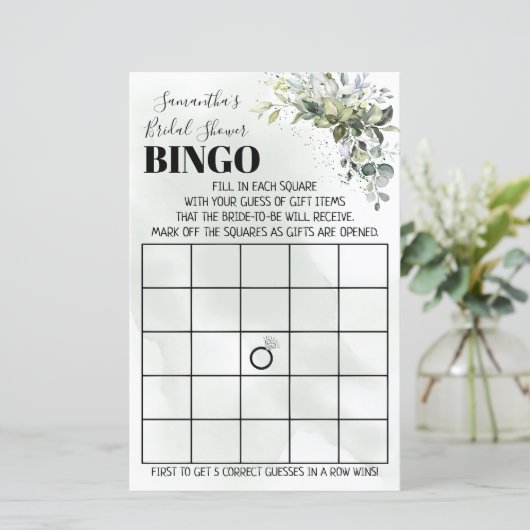 Eukalyptus Bingo Brautparty (Stehend Vorderseite)