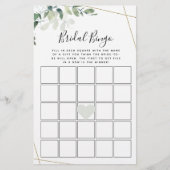 Eukalyptus Bingo Brautparty Game (Vorderseite)