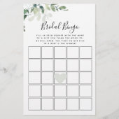 Eukalyptus Bingo Brautparty Game (Vorderseite)