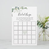 Eukalyptus Bingo Brautparty Game (Stehend Vorderseite)