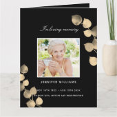 Eukalyptus Black Golden Foto Beerdigung Programm (Vorderseite)