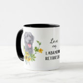 Eukalyptus Black Labrador Retriever Dog Tasse (Vorderseite Links)