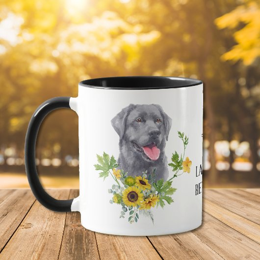 Eukalyptus Black Labrador Retriever Dog Tasse