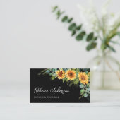 Eukalyptus Black QR Code Visitenkarte (Stehend Vorderseite)