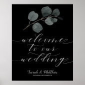 Eukalyptus Black & Silver Willkommen bei unserer H Poster (Vorne)