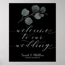 Eukalyptus Black & Silver Willkommen bei unserer H Poster