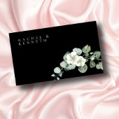Eukalyptus Black & White Minimalistisch Wedding RS Begleitkarte