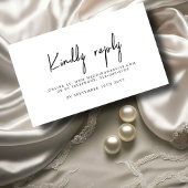 Eukalyptus Black & White Minimalistisch Wedding RS Begleitkarte