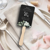 Eukalyptus Black & White Wedding Zeremony Program Fächer