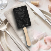 Eukalyptus Black & White Wedding Zeremony Program Fächer