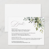 Eukalyptus-Blätter - Angaben zum Hochzeitsstichtag Einladung (Vorne/Hinten)