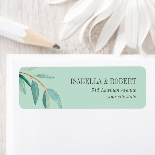 Eukalyptus-Blätter Aqua personalisiert (Insitu)