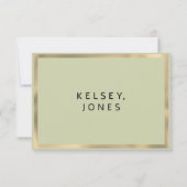 Eukalyptus-Blätter aus grünem Gold Einladung (Rückseite)