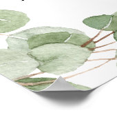 Eukalyptus Blätter Baby Angel Taufe Begrüßungszeic Poster (Ecke)